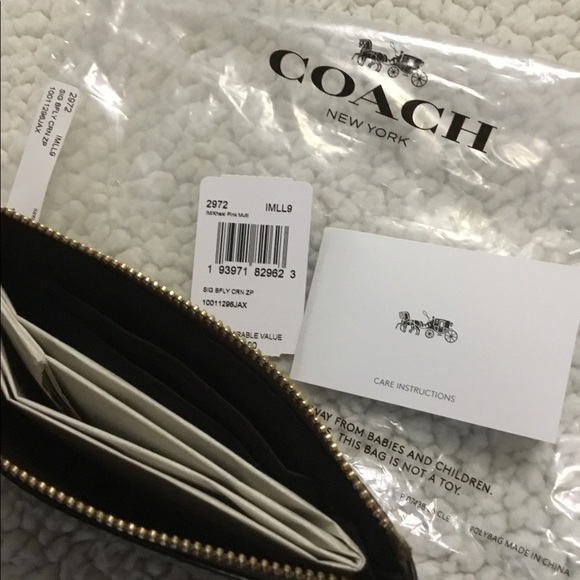 Coach Wristlet With Butterfly Print - Picture 9 of 10